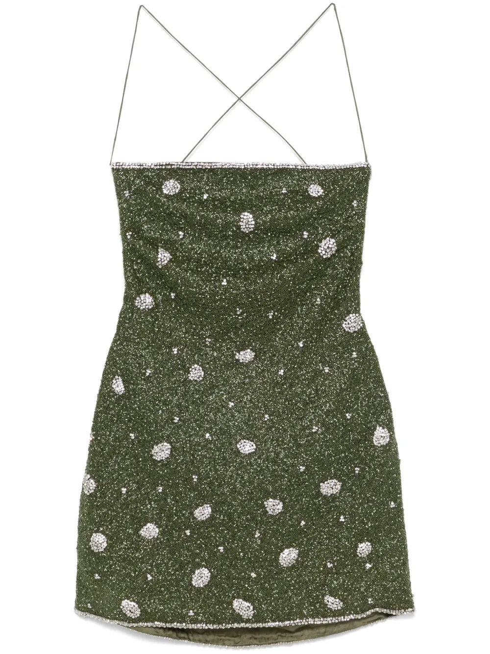 Bead-Embellished Mini Dress