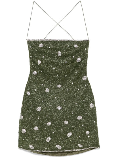 Bead-Embellished Mini Dress