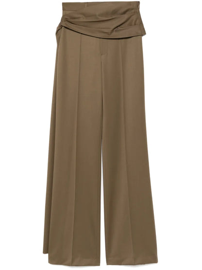 Draped-Detailing Trousers