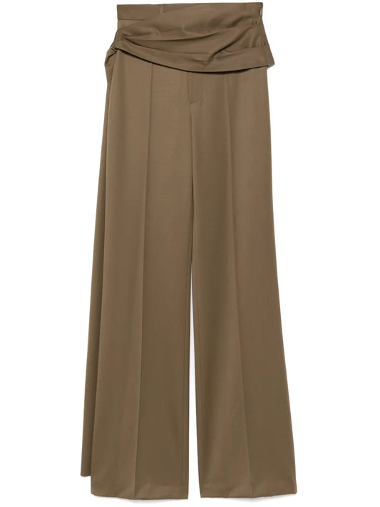 Draped-Detailing Trousers