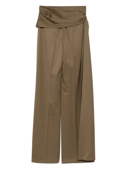Draped-Detailing Trousers