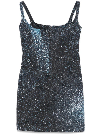 Constellation-Print Mini Dress