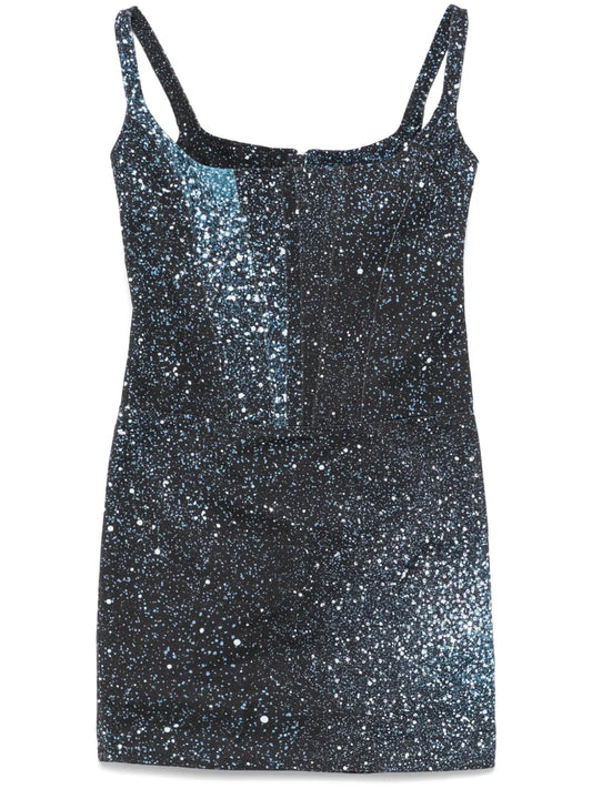 Constellation-Print Mini Dress