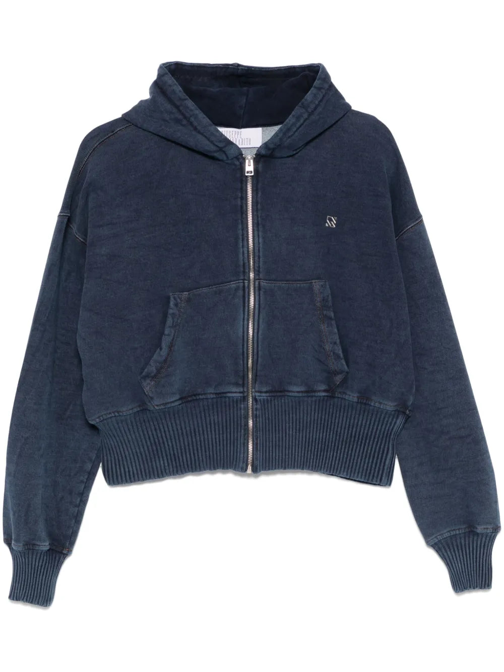 Washed-Effect Cotton Hoodie