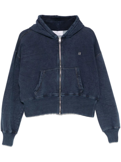 Washed-Effect Cotton Hoodie