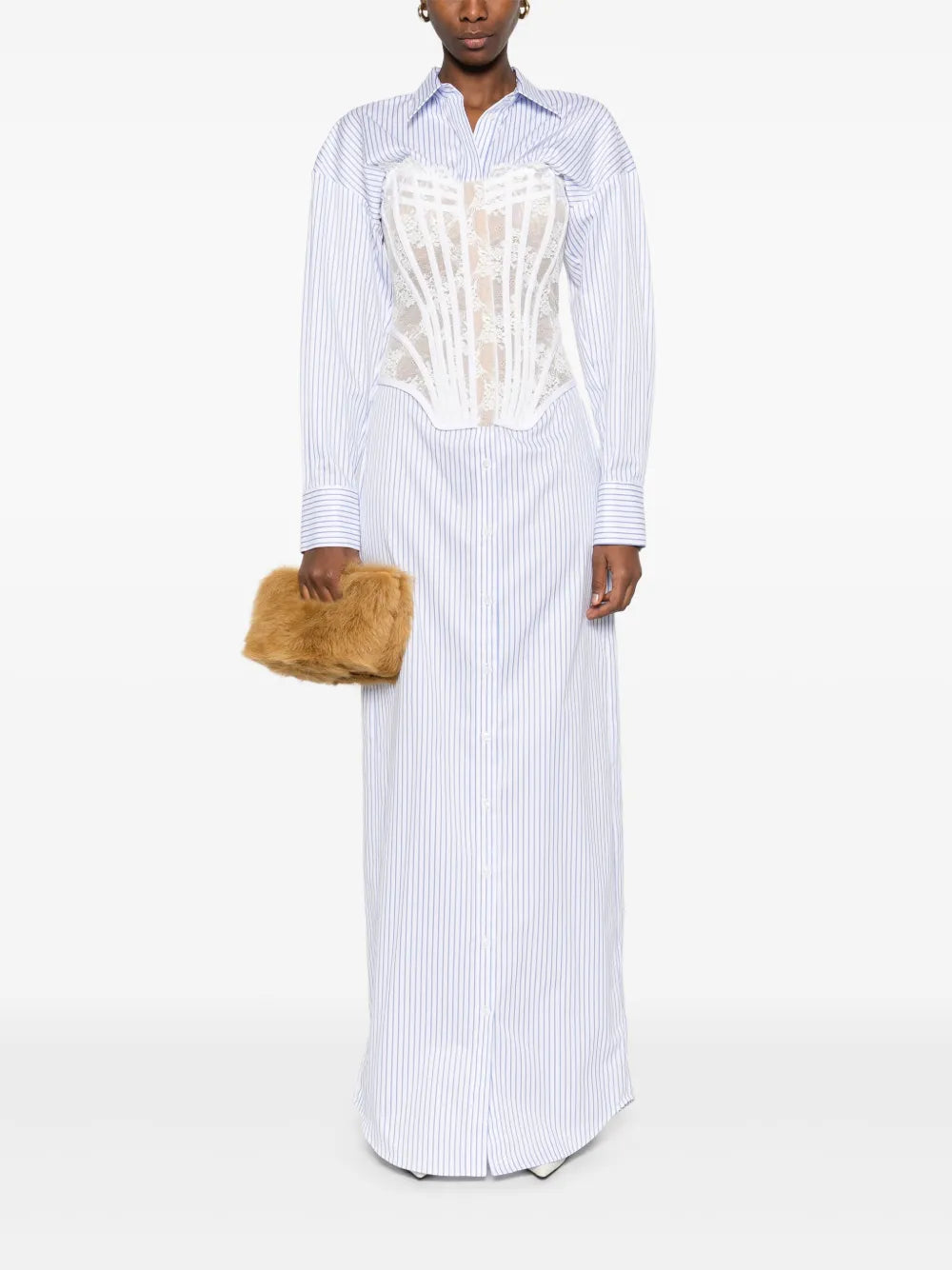 Layered-Effect Shirt Dress