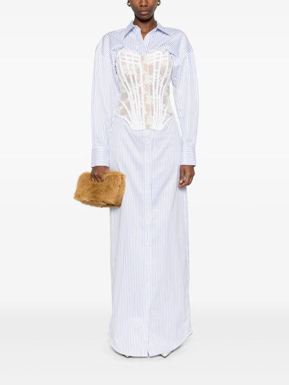 Layered-Effect Shirt Dress
