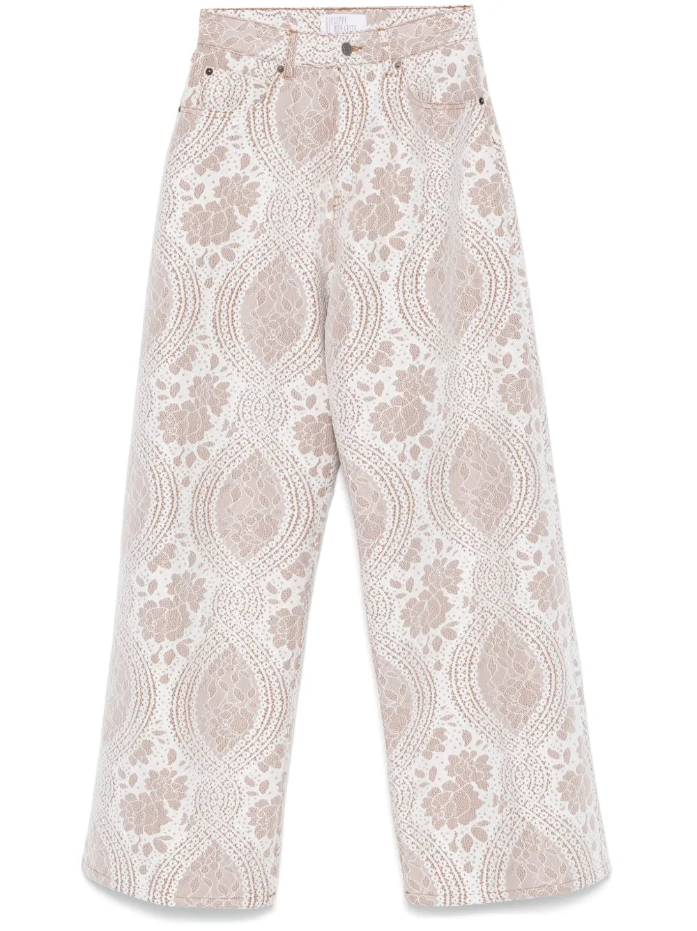 Lace-Effect Jeans