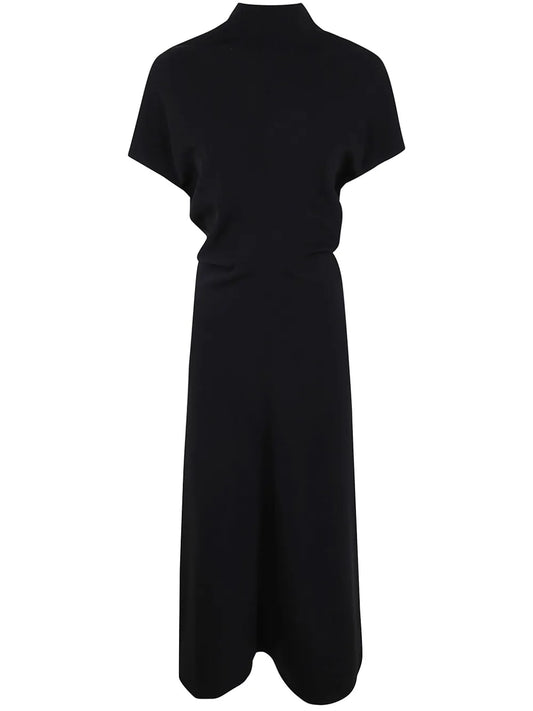 Draped-Detail Maxi Dress