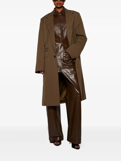 Straight-Leg Leather Trousers