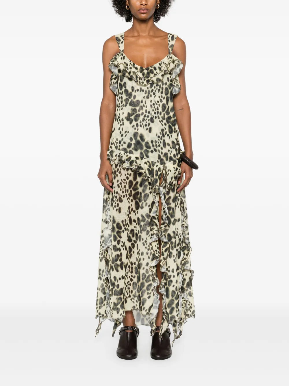 Animal-Print Long Dress