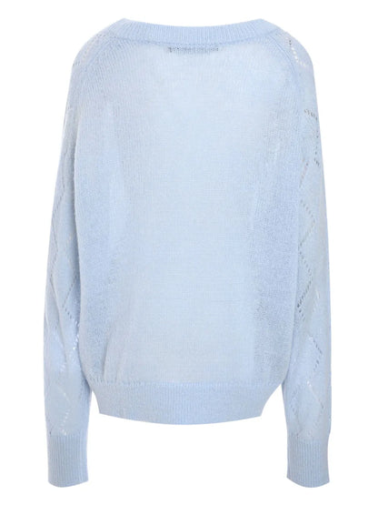 Pointelle-Knit Sweater