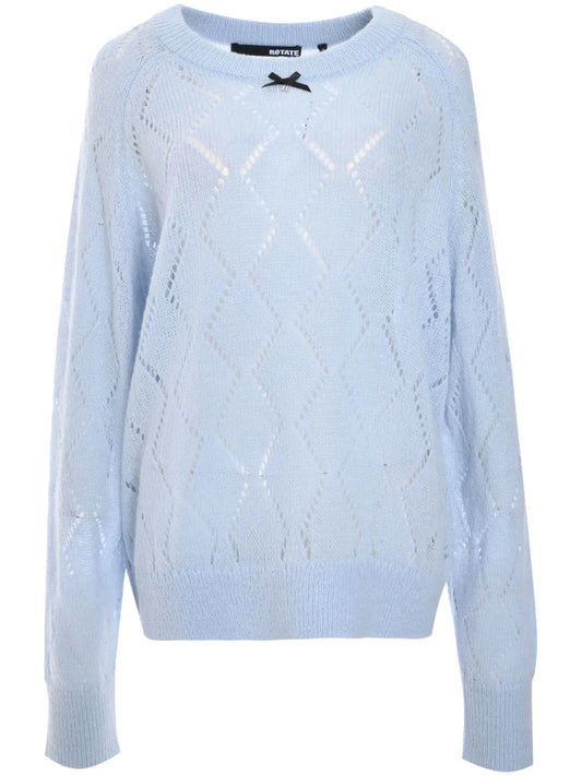Pointelle-Knit Sweater
