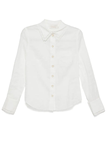 Embroidered Ramie Shirt