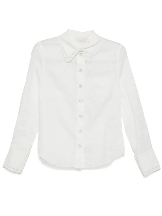 Embroidered Ramie Shirt
