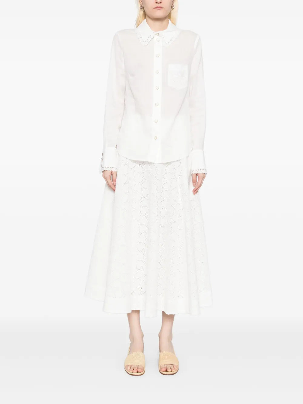 Embroidered Ramie Shirt