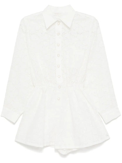 Crush Embroidered Playsuit