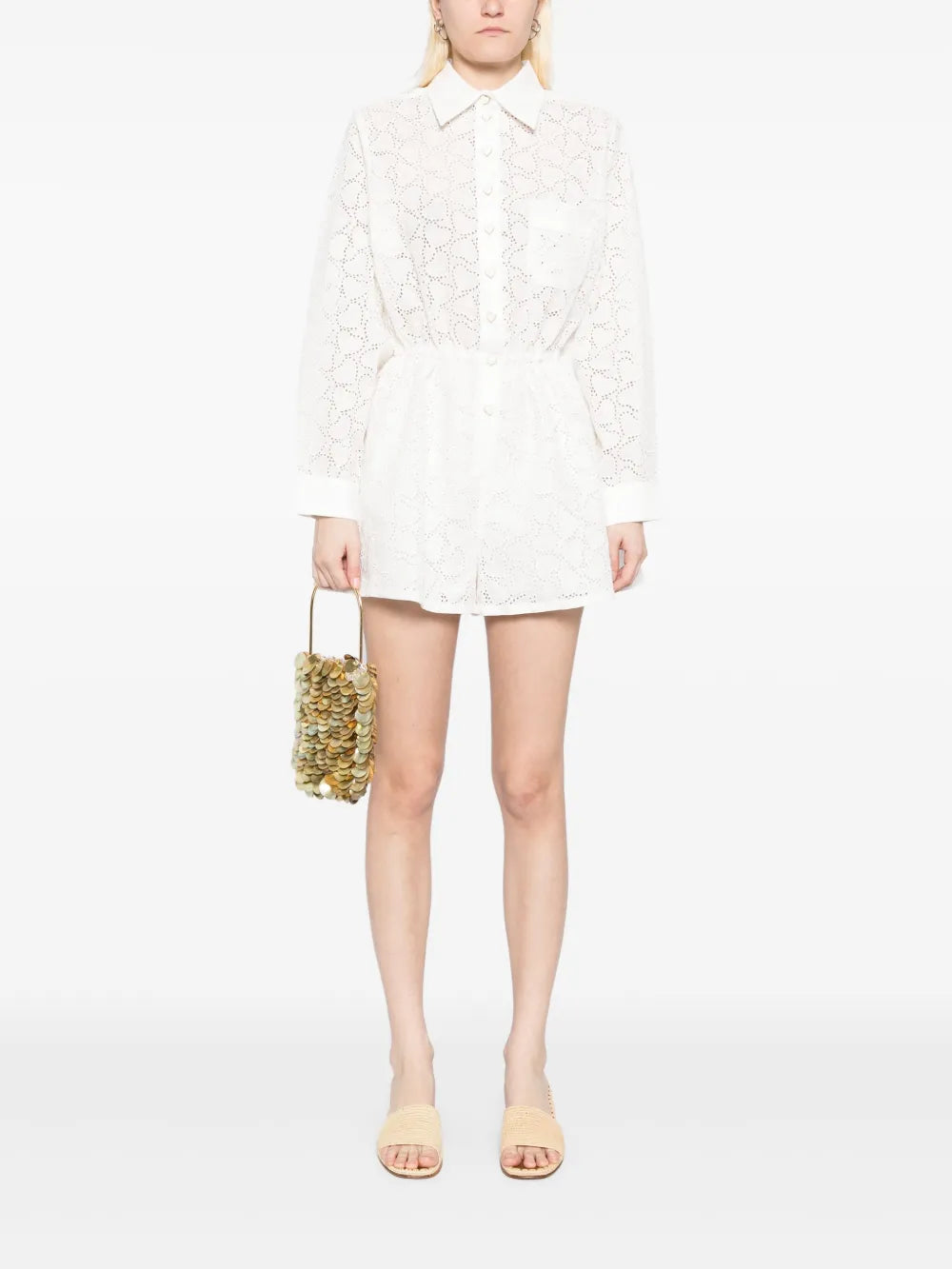 Crush Embroidered Playsuit