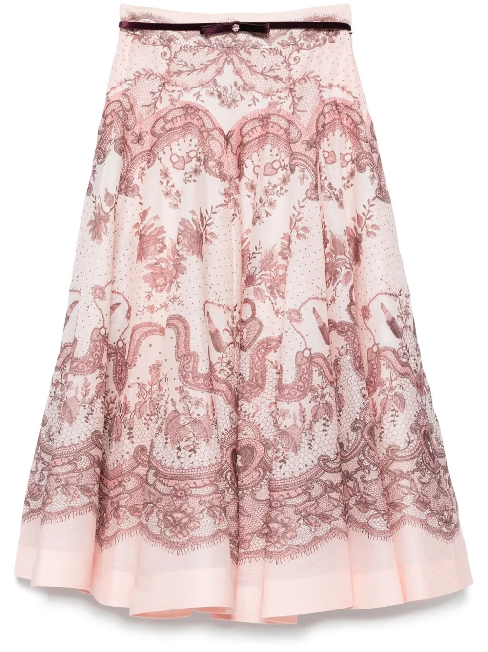 Crush Flared Midi Skirt