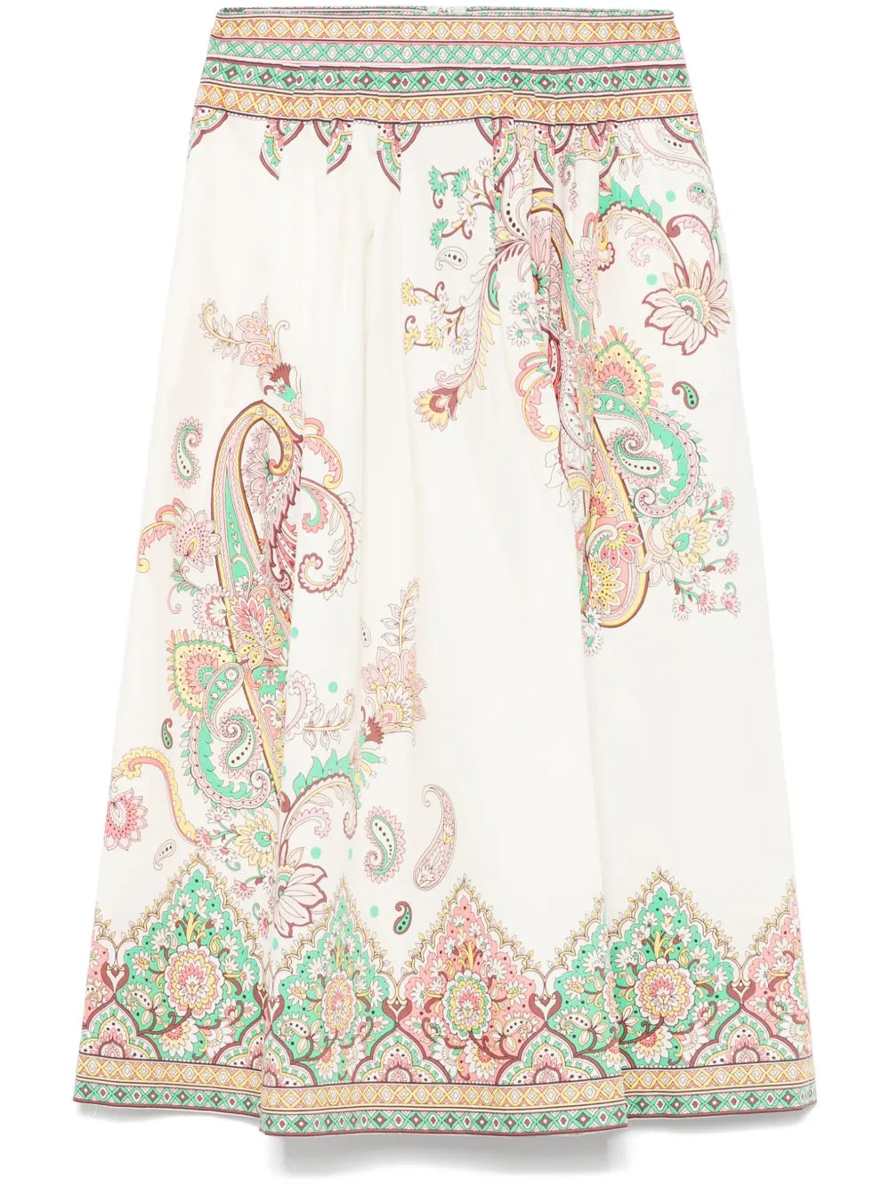 Printed Cotton Midi Skirt