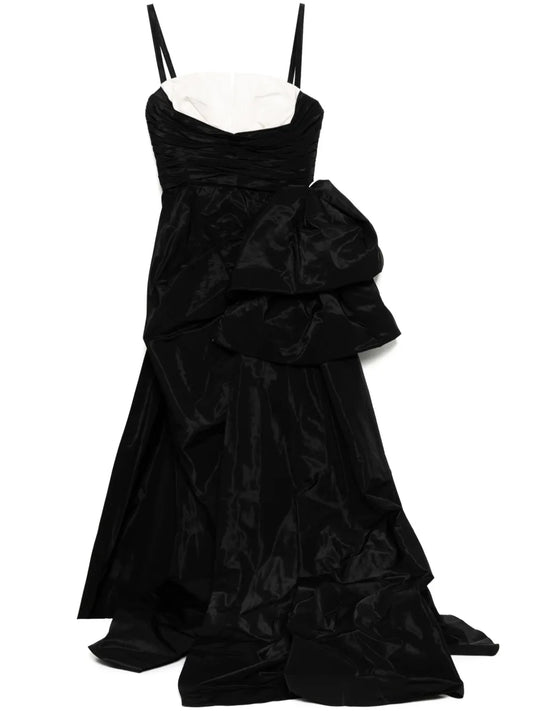 Draped Taffeta Gown