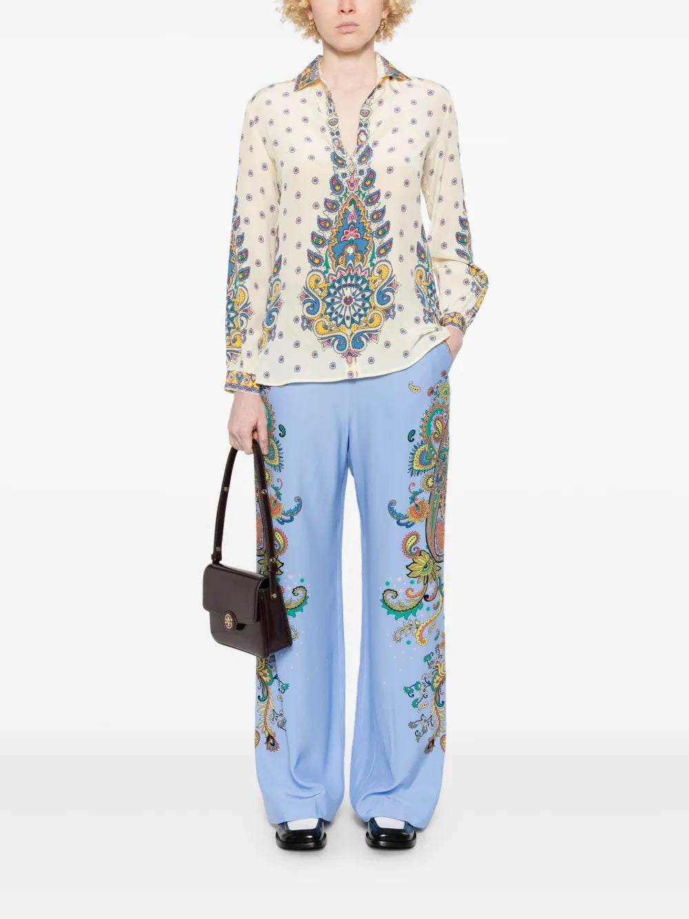 Floral Silk Trousers