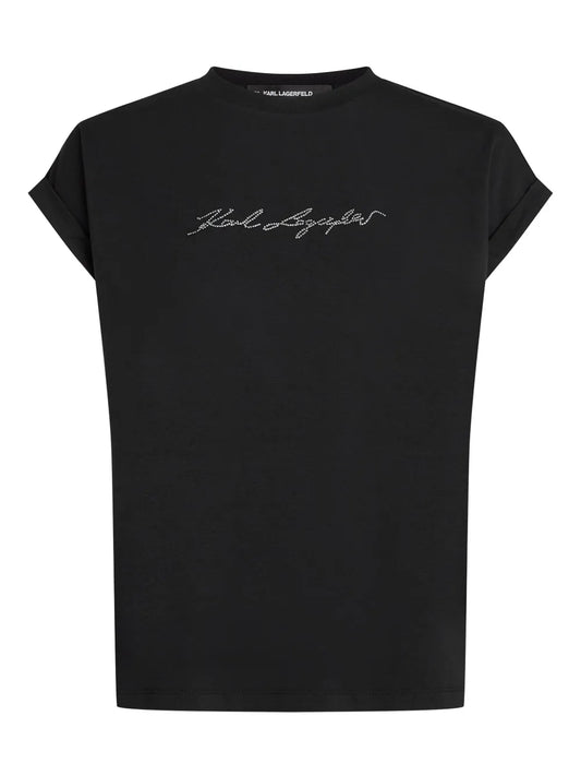 Rhinestone-Embellished T-Shirt
