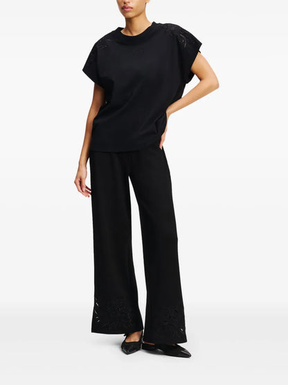 Orchid-Embroidered T-Shirt