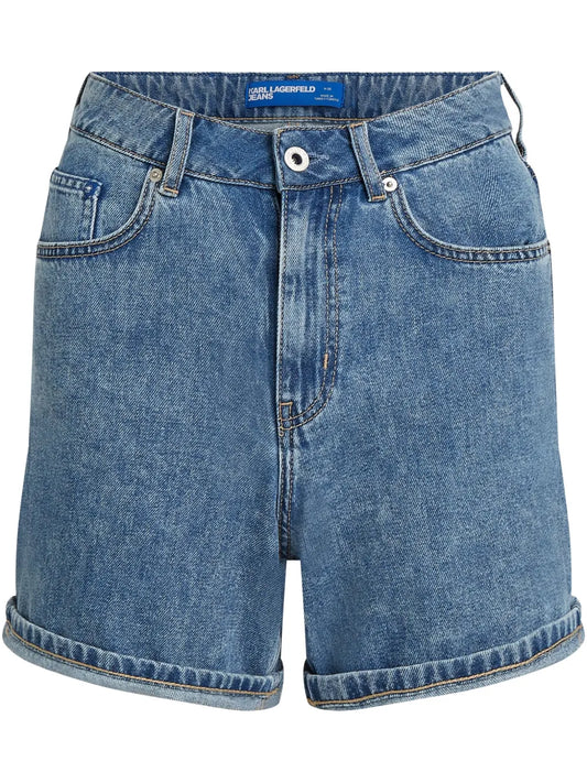 High-Rise Denim Shorts