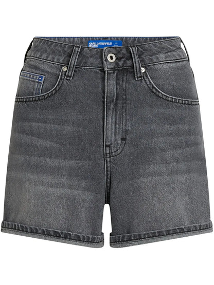 High-Rise Denim Shorts