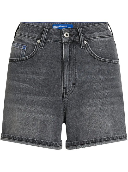 High-Rise Denim Shorts