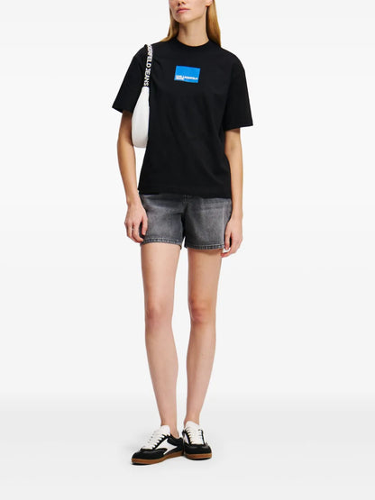 High-Rise Denim Shorts