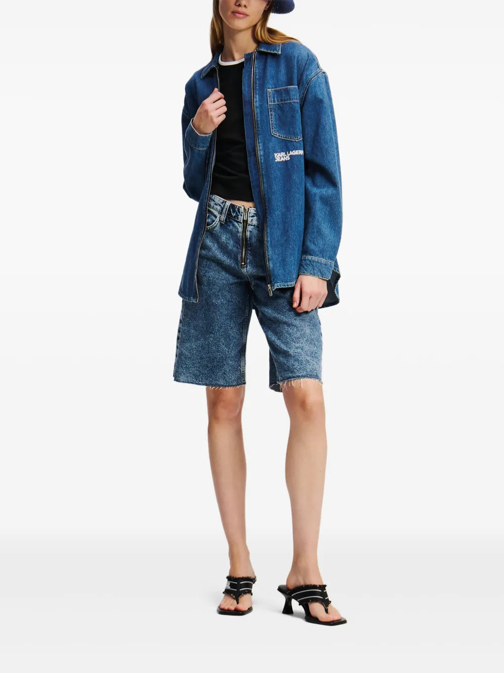 Zip-Up Denim Jacket
