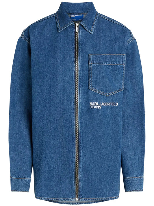Zip-Up Denim Jacket