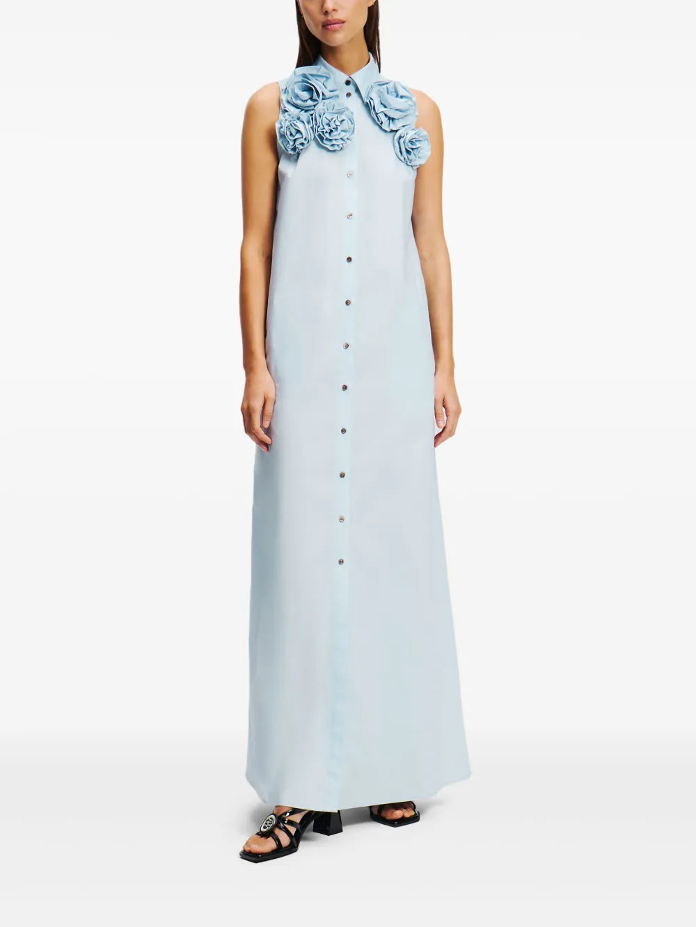 Floral Appliqué Maxi Dress