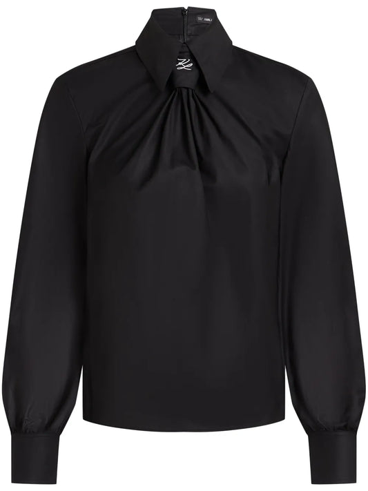 Tie-Embellished Blouse