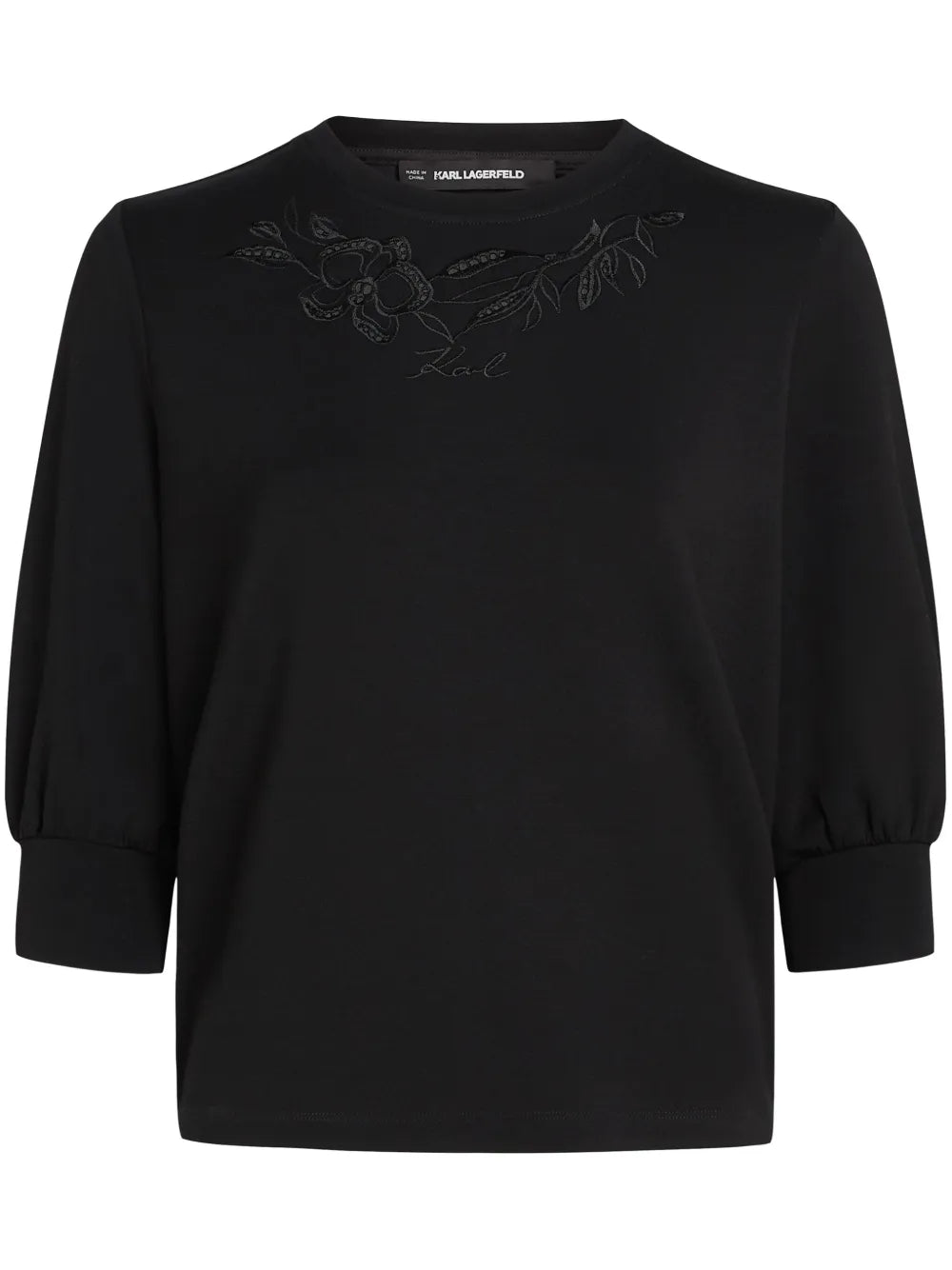 Orchid-Embroidered Sweatshirt