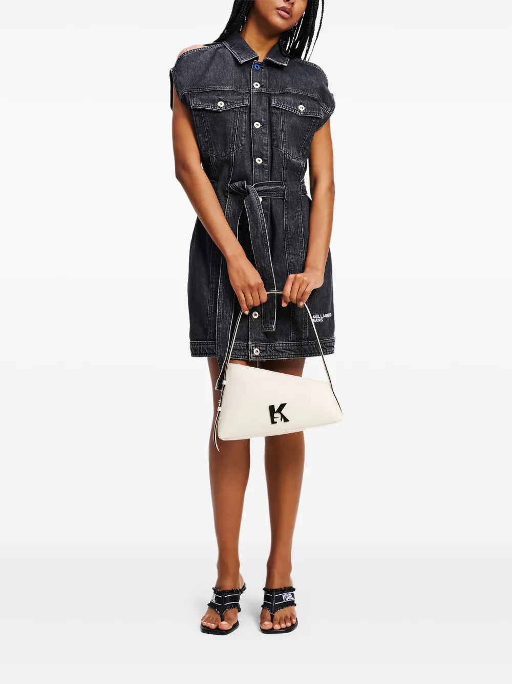 Belted Denim Dress