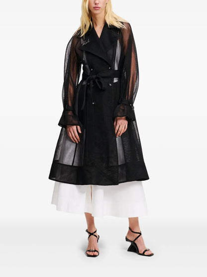 Mesh Trench Coat