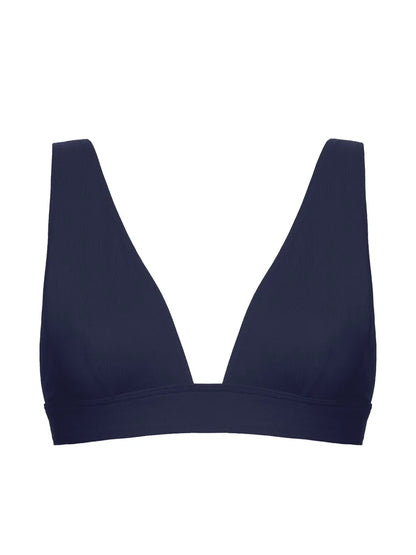 Chrome Triangle-Cup Bikini Top