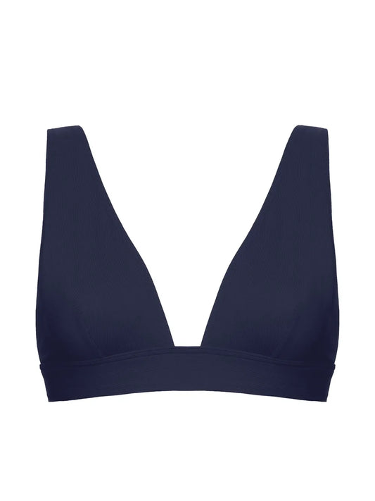 Chrome Triangle-Cup Bikini Top