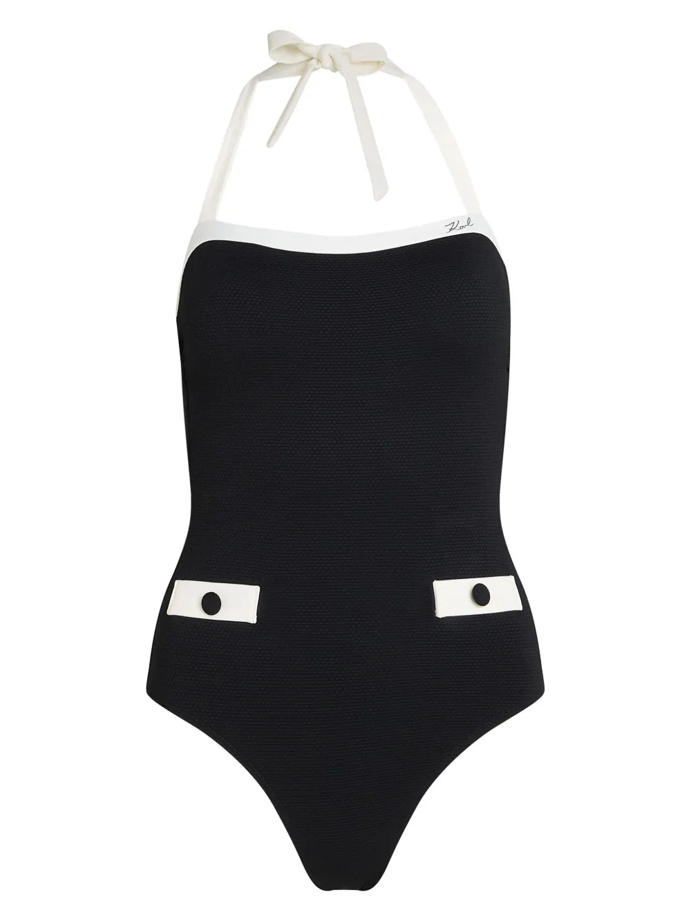 Contrasting-Trim Swimsuit