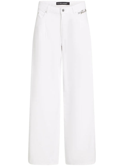 Mid-Rise Wide-Leg Jeans