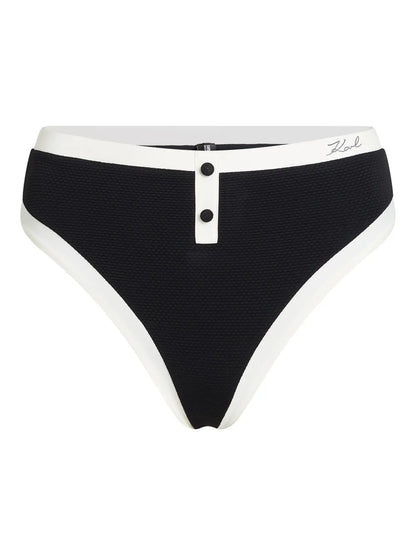 Contrasting-Trim Bikini Bottoms