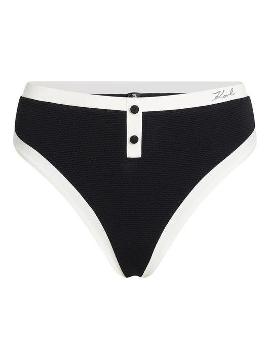 Contrasting-Trim Bikini Bottoms