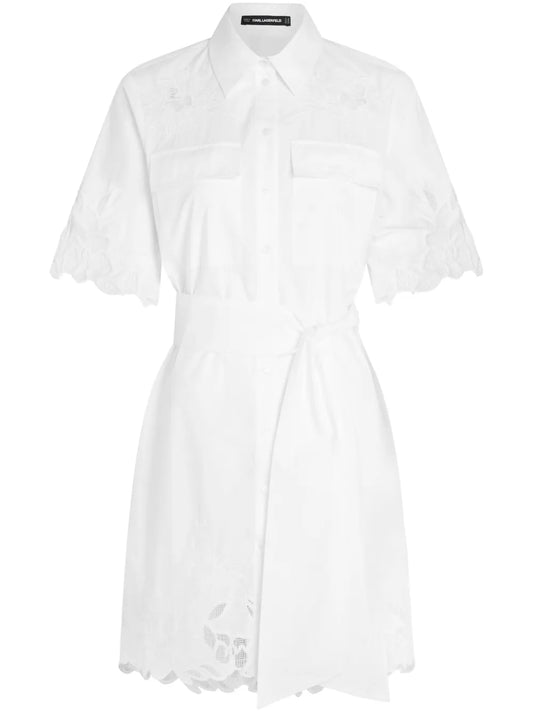 Cut-Out Embroidered Dress