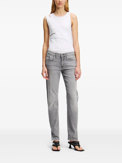 Mid-Rise Slim-Cut Jeans