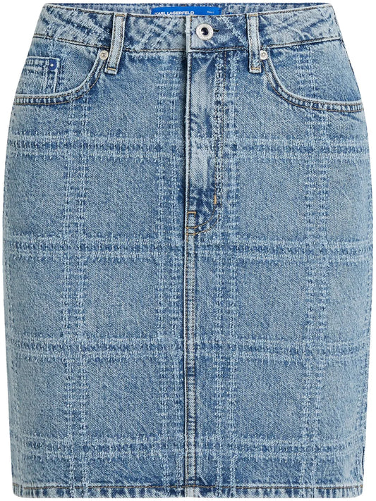 Patchwork Denim Mini Skirt
