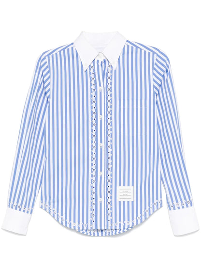 Broderie-Anglaise Striped Shirt