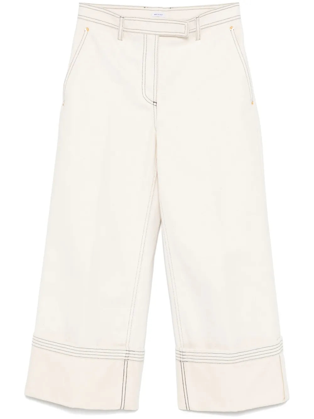 Belted Wide-Leg Jeans